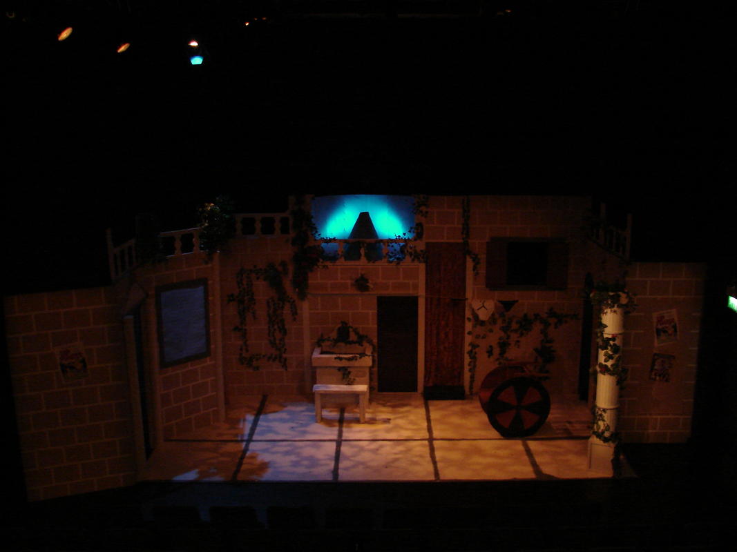 Photograph from Up Pompeii - lighting design by Jason Addison