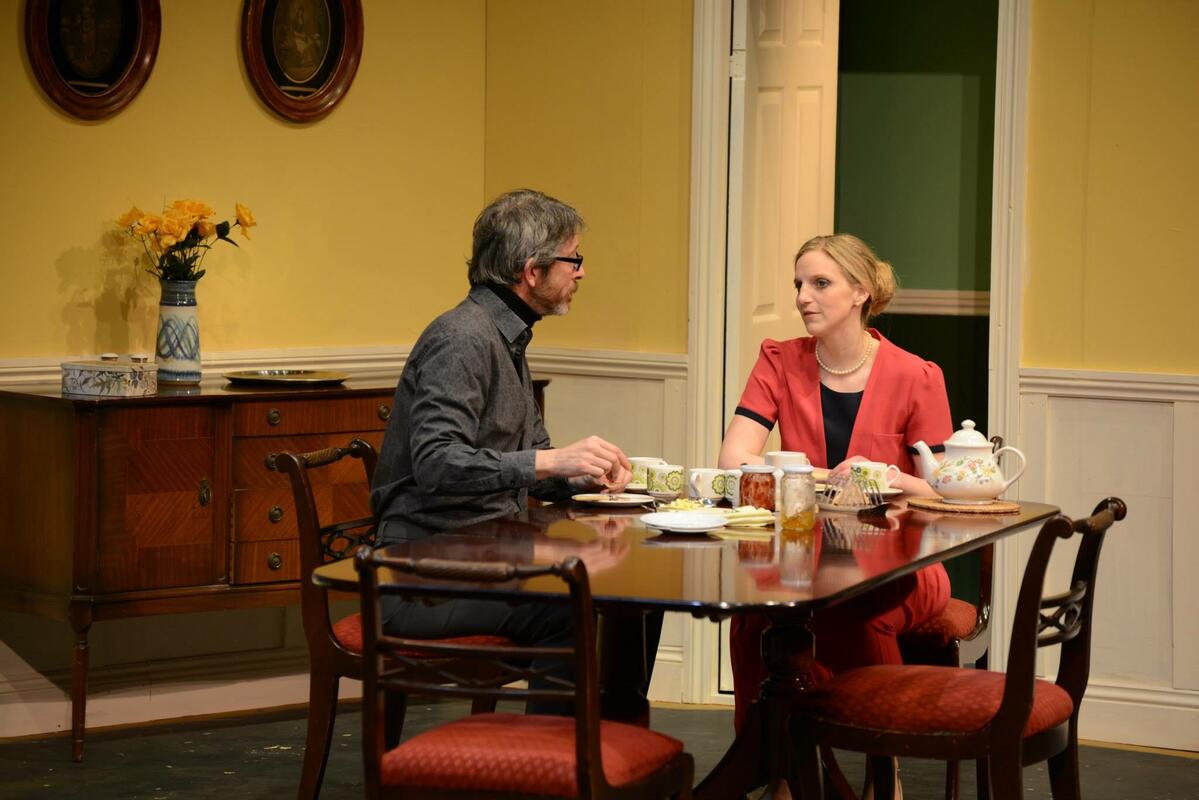 Photograph from Table Manners - lighting design by Theo Farringdon