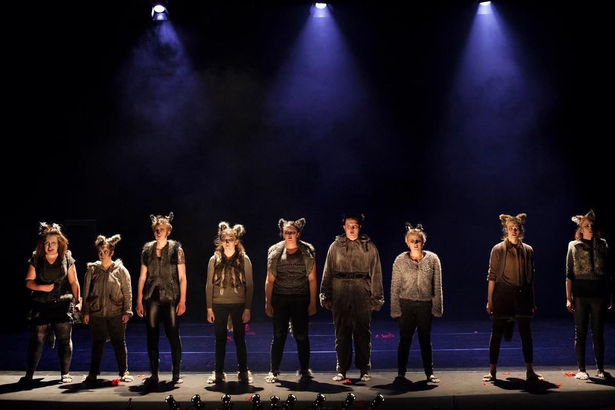 Photograph from Bloody Girls - lighting design by Laura Hawkins