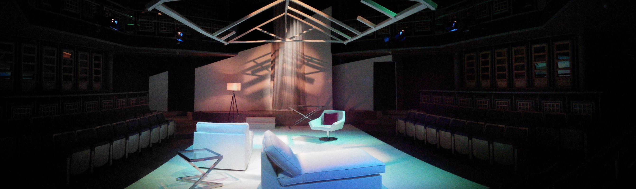 Photograph from Old Times - lighting design by Chris Gatt