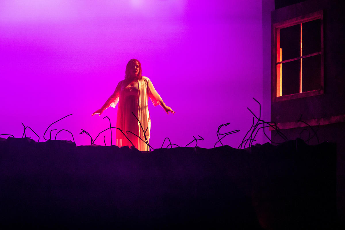 Photograph from Macbeth - lighting design by Wally Eastland