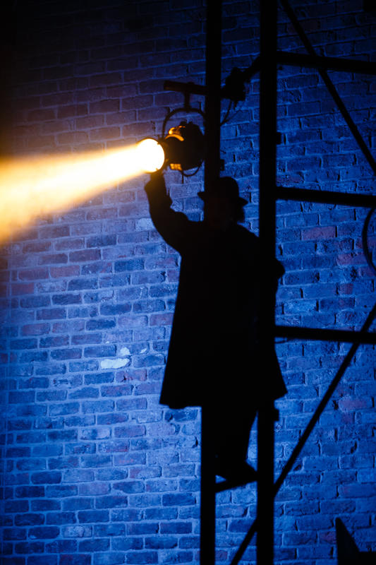 Photograph from Dead Dog in a Suitcase (and other love songs) - lighting design by Malcolm Rippeth