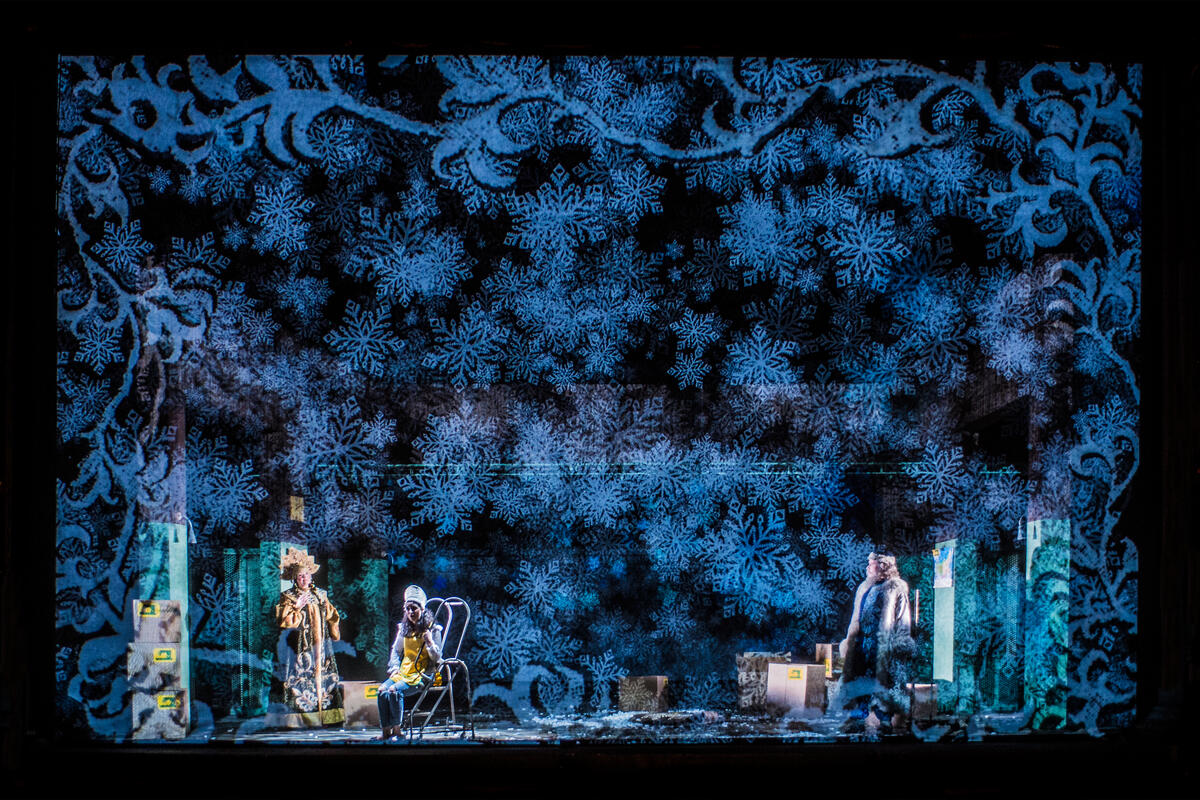 Photograph from The Snow Maiden - lighting design by Matthew Haskins