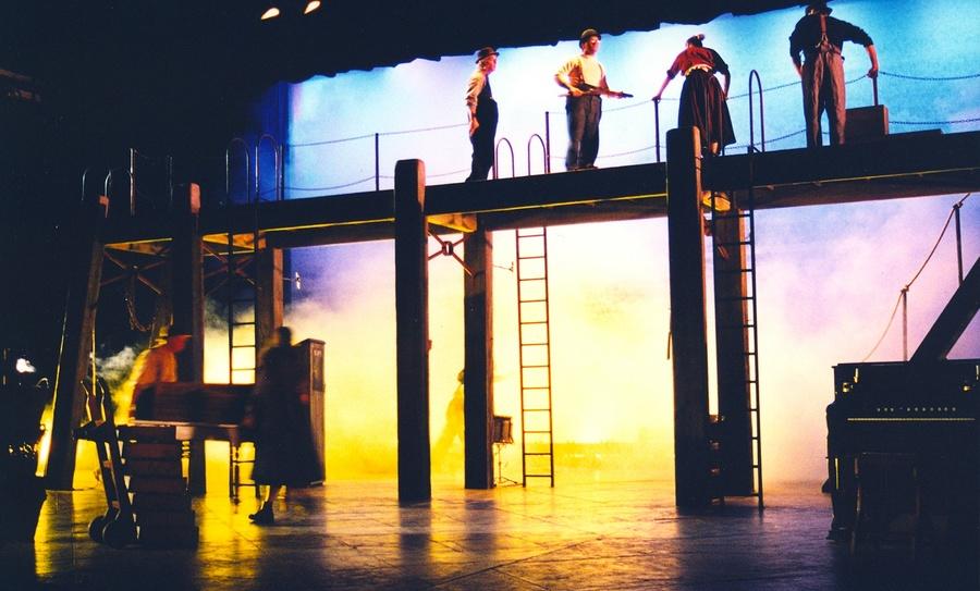 Photograph from The Riot - lighting design by Alex Wardle