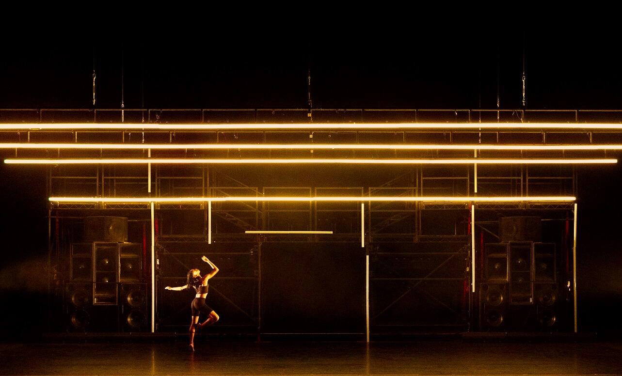 Photograph from Mix Tape - lighting design by Charlie Morgan Jones