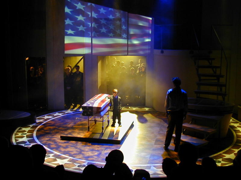 Photograph from The Fix - lighting design by Rob Halliday