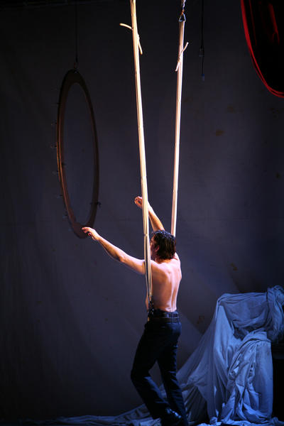 Photograph from Nights at the Circus - lighting design by Malcolm Rippeth