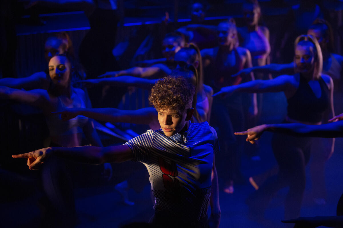 Photograph from Cataclysm - Year 13 Dance FMP 2020 - lighting design by Tom DR Smith