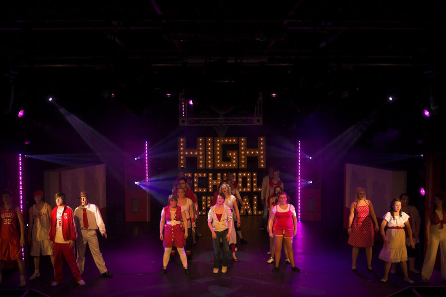 Photograph from Disney's High School Musical - lighting design by Andy Webb