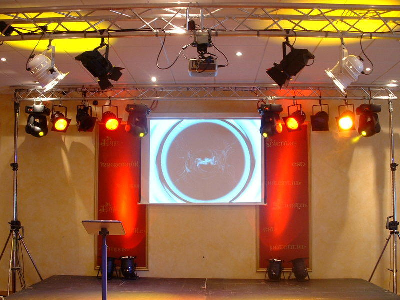 Photograph from global sprIT event - lighting design by Pete Watts