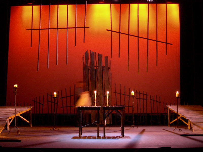 Photograph from Fiddler on the Roof - lighting design by Ian Saunders