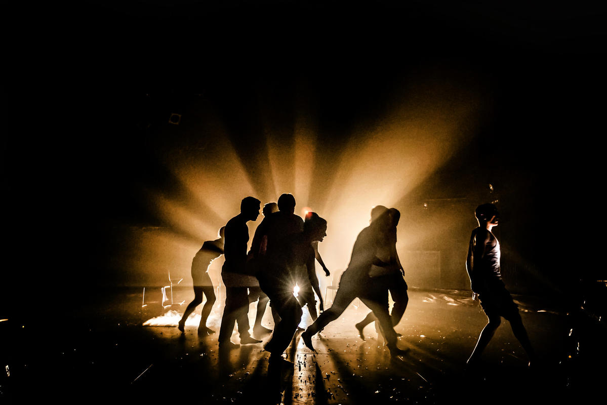 Photograph from Lord of the Flies - lighting design by Ben Jacobs