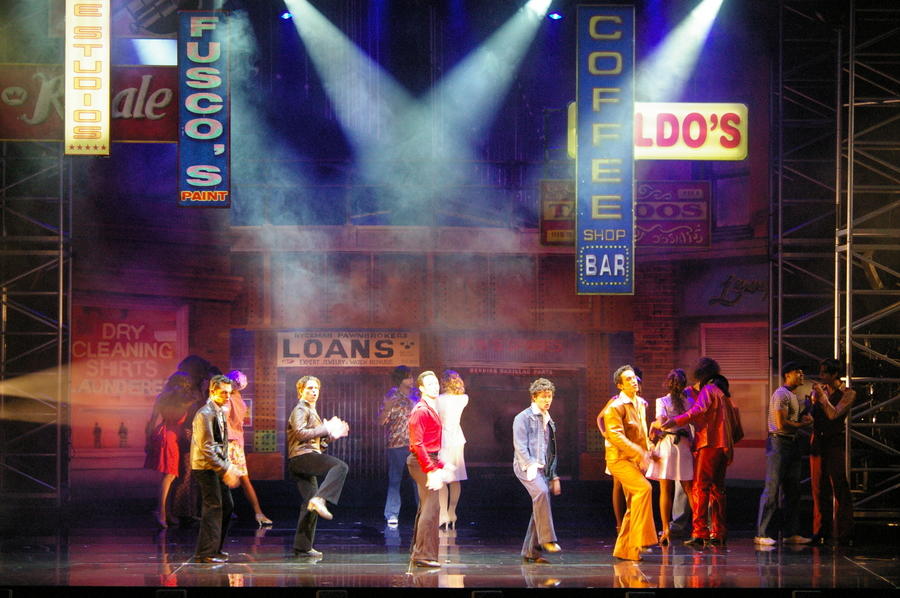 Photograph from Saturday Night Fever - lighting design by Declan Randall