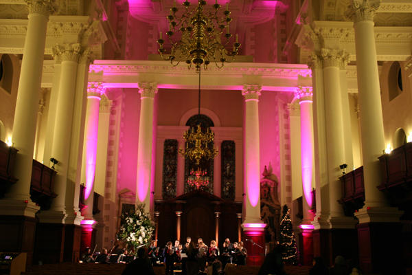 Photograph from Annual Carol Service - lighting design by Edmund Sutton