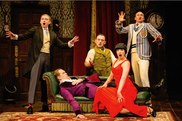 Photograph from The Play that goes wrong - lighting design by Ric Mountjoy