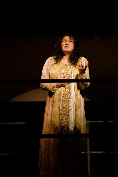 Photograph from Tales from the Harrow Road - lighting design by Will Evans