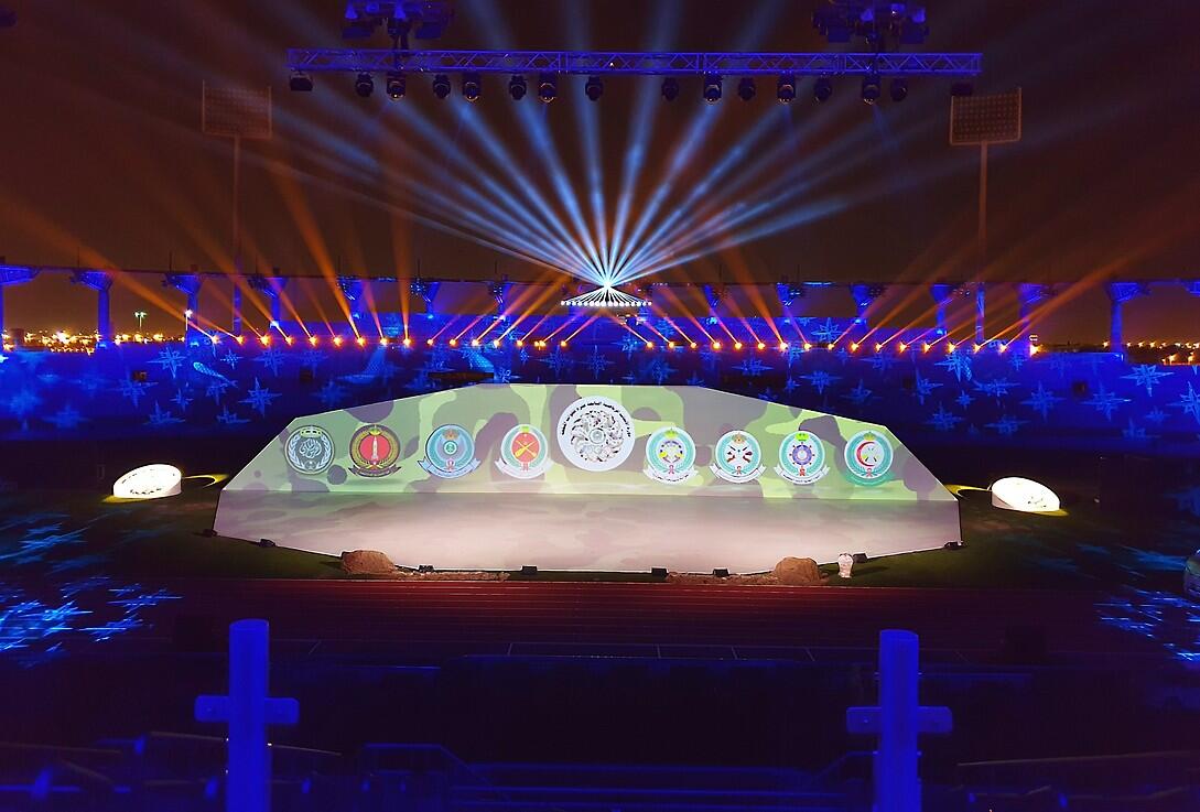 Photograph from Air Defense collage graduation ceremony - lighting design by kholyman