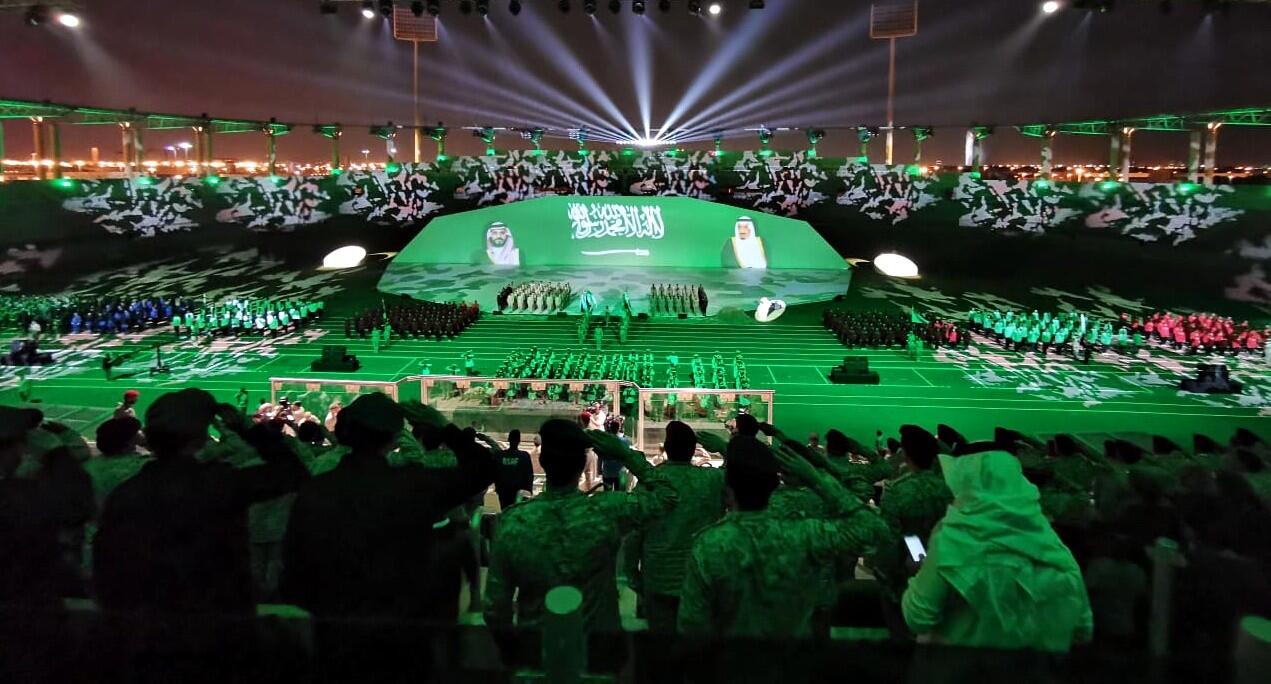 Photograph from Air Defense collage graduation ceremony - lighting design by kholyman