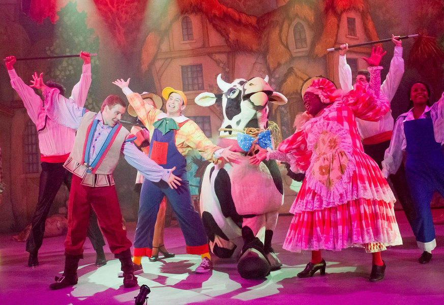 Photograph from Jack and the Beanstalk - lighting design by John Castle