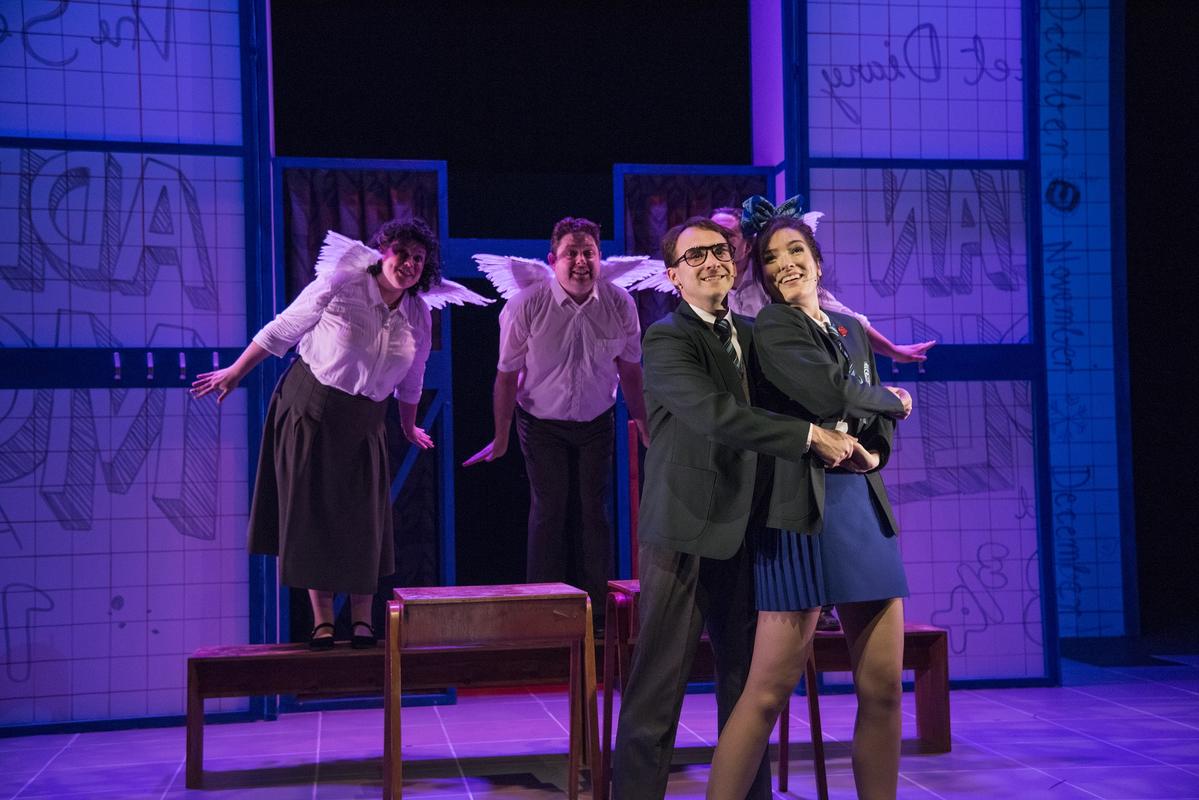 Photograph from The Secret Diary of Adrian Mole - lighting design by James McFetridge