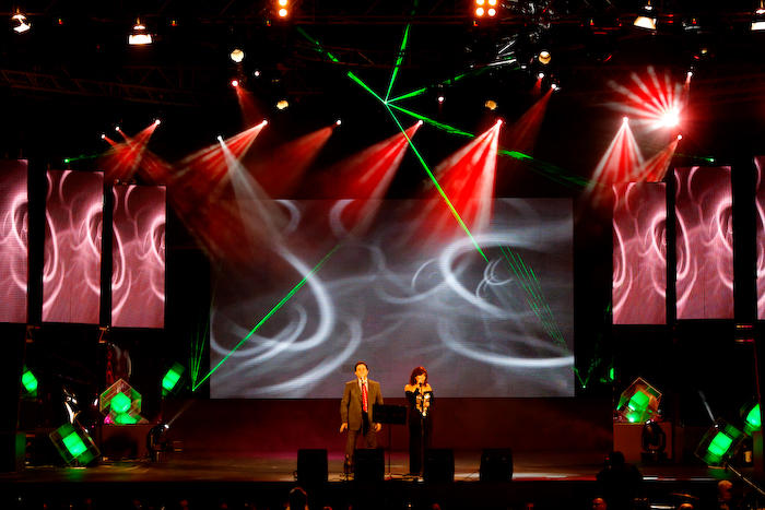 Photograph from Arab Media Festival 2008 - lighting design by Mohamed Ghanem