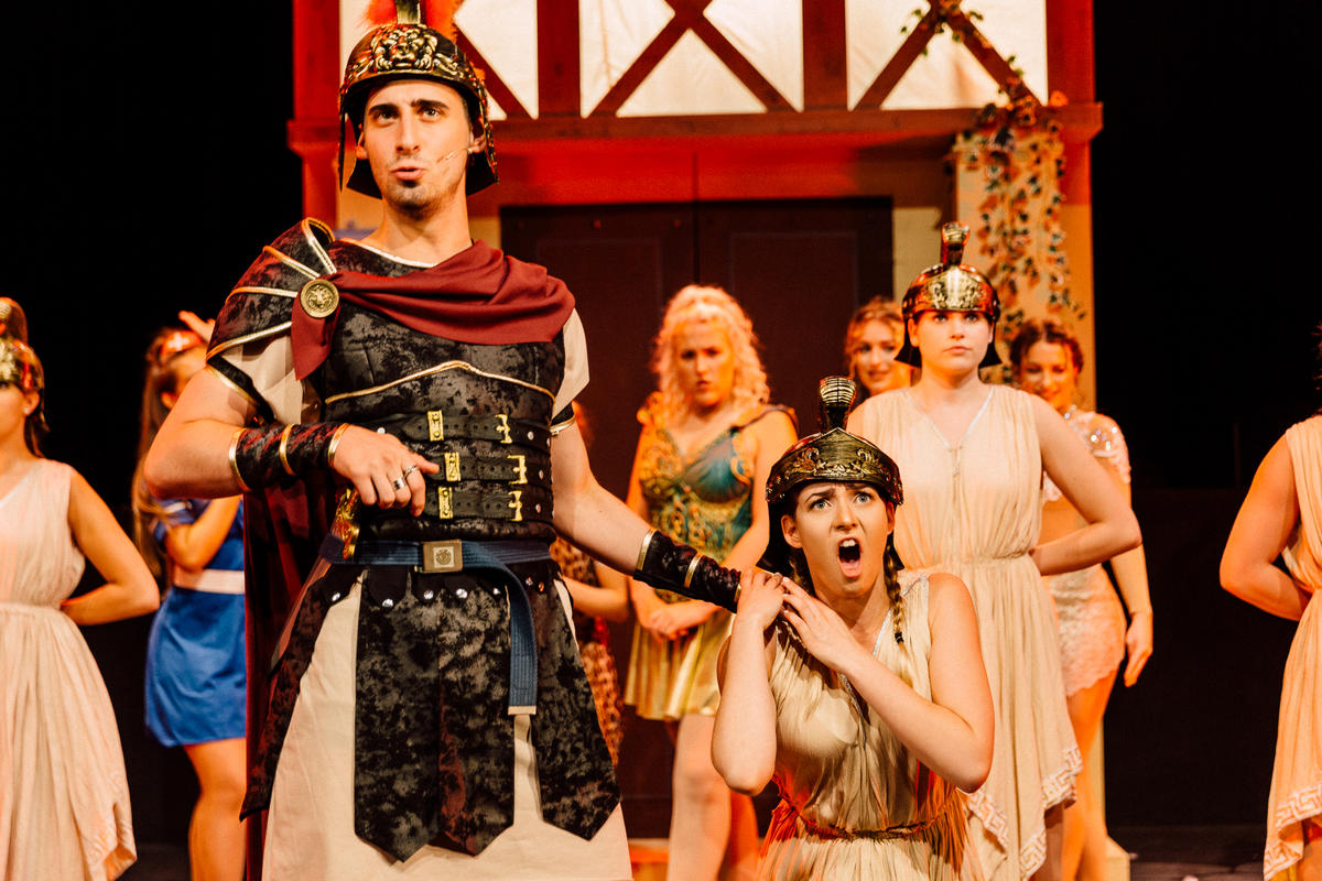 Photograph from A Funny Thing Happened On The Way To The Forum - lighting design by Sam Ohlsson