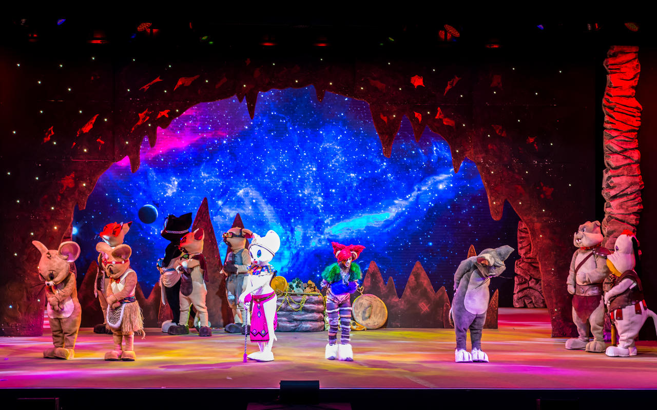 Photograph from Tom and Jerry the Crystal Quest - lighting design by David Muir