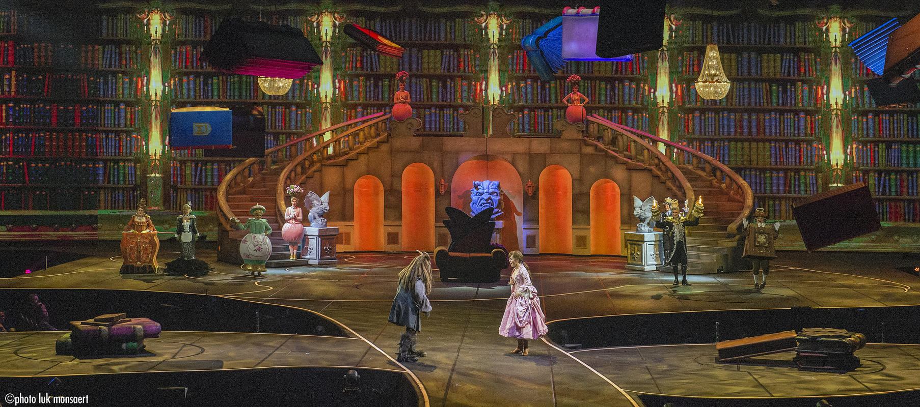 Photograph from Disney&#039;s Beauty and the Beast - lighting design by Luc Peumans
