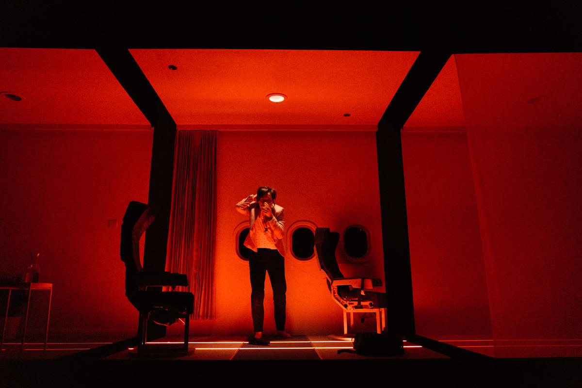 Photograph from A Kettle of Fish - lighting design by Joshua Gadsby