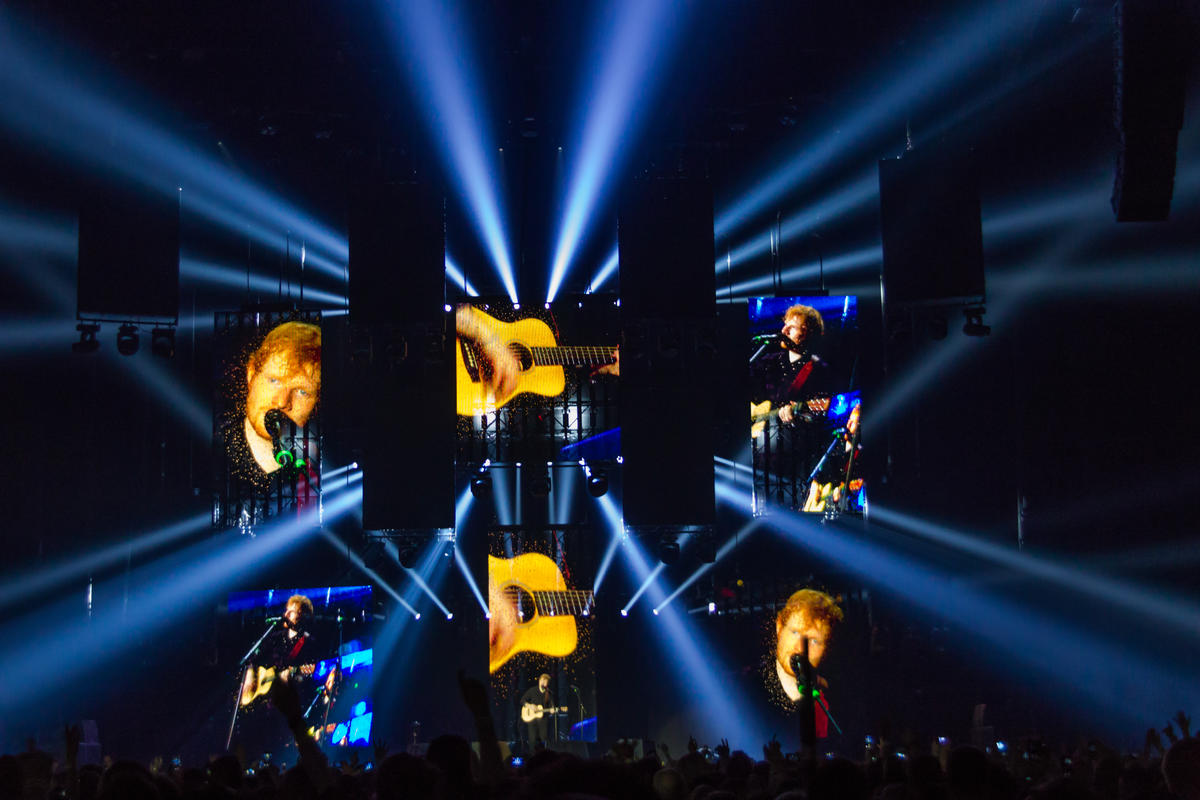 Photograph from Ed Sheeran  World Tour - lighting design by Paul Smith