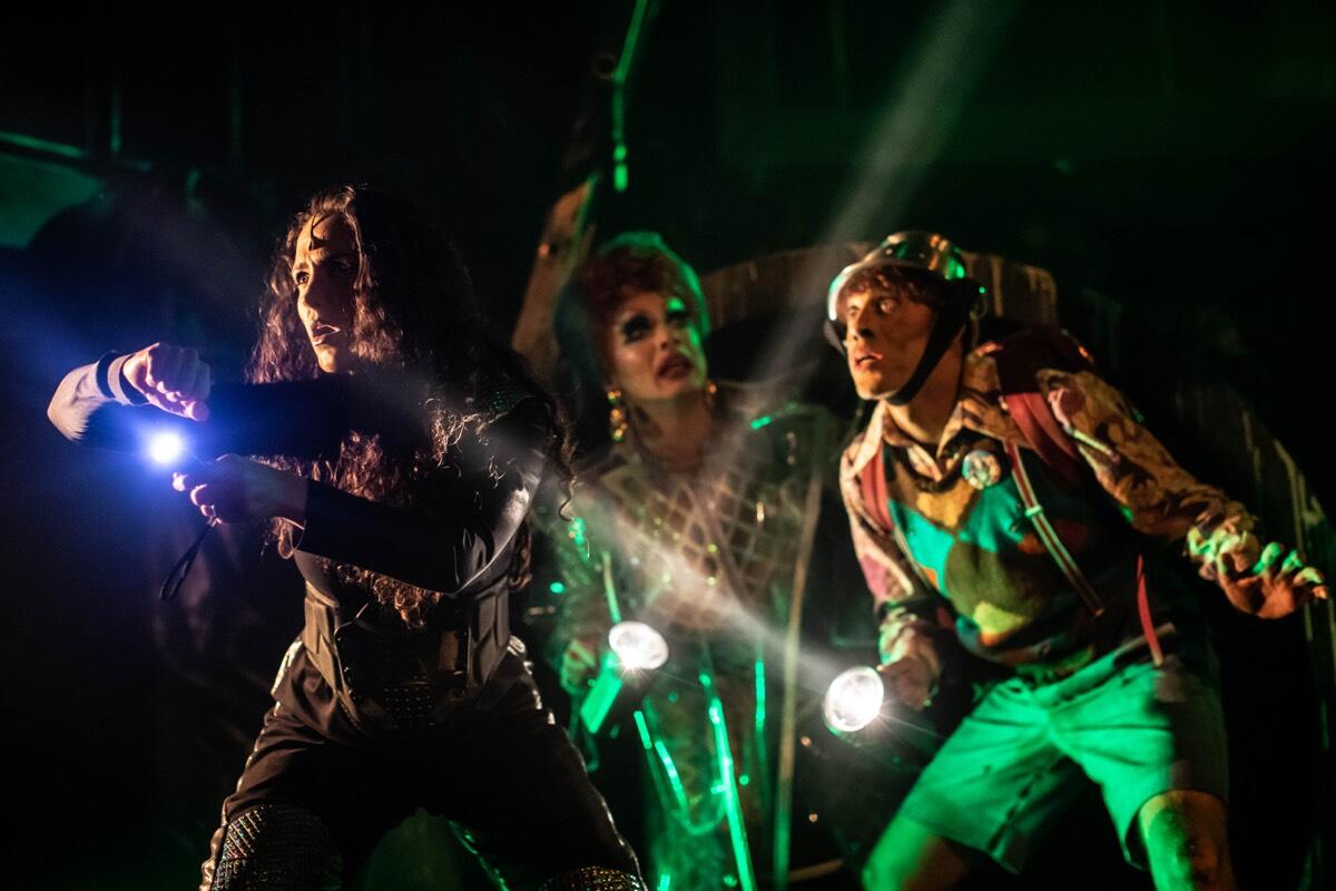 Photograph from Escape from Planet Trash - lighting design by clancy