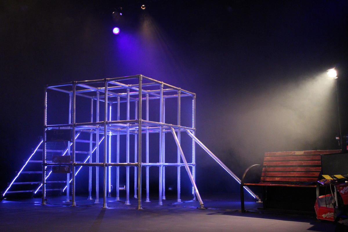 Photograph from The Accordian Shop - lighting design by Rachel Cleary