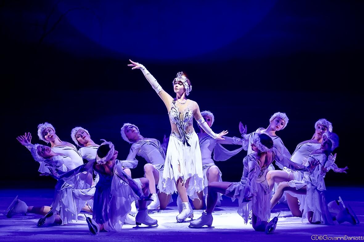 Photograph from Swan Lake on Ice - lighting design by Johnathan Rainsforth