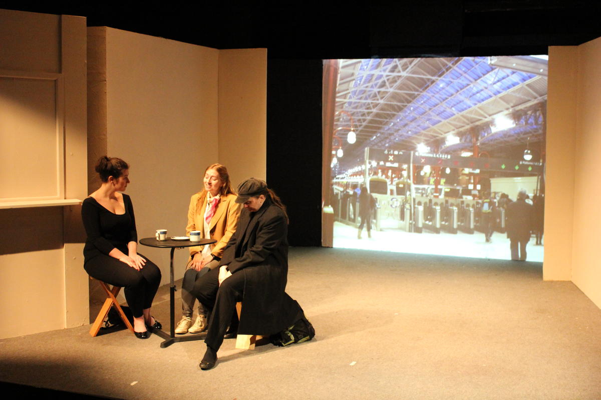 Photograph from Di, Viv and Rose - lighting design by Alastair Griffith