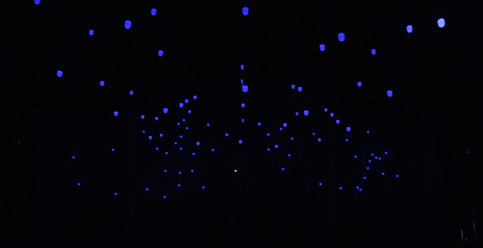 Photograph from An Alien Encounter - lighting design by Charlie Morgan Jones