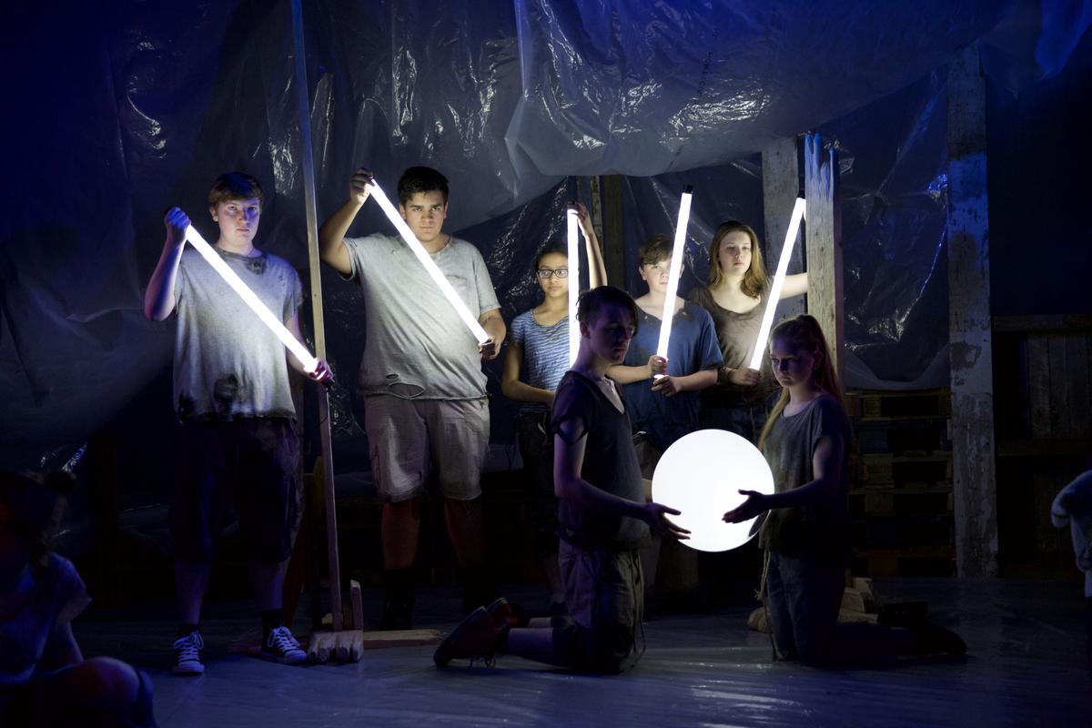 Photograph from The Odyssey - lighting design by Will Burgher