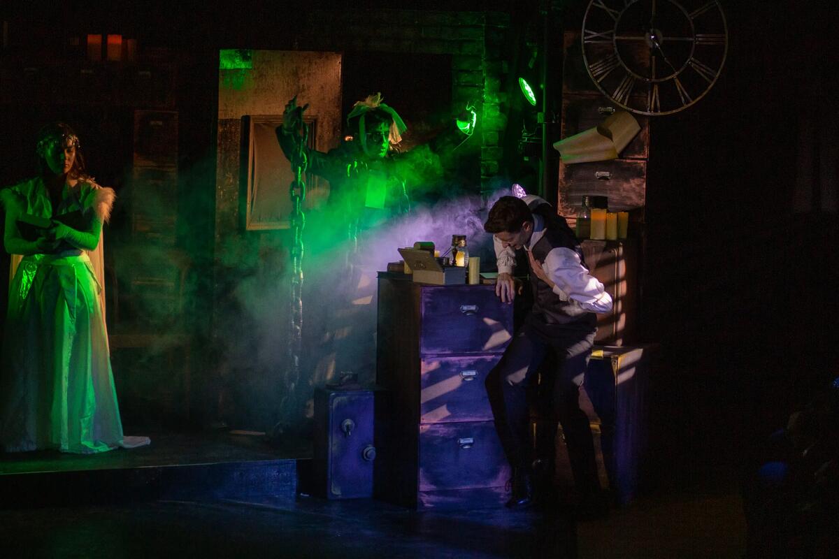 Photograph from A Christmas Carol The Musical - lighting design by mcleand