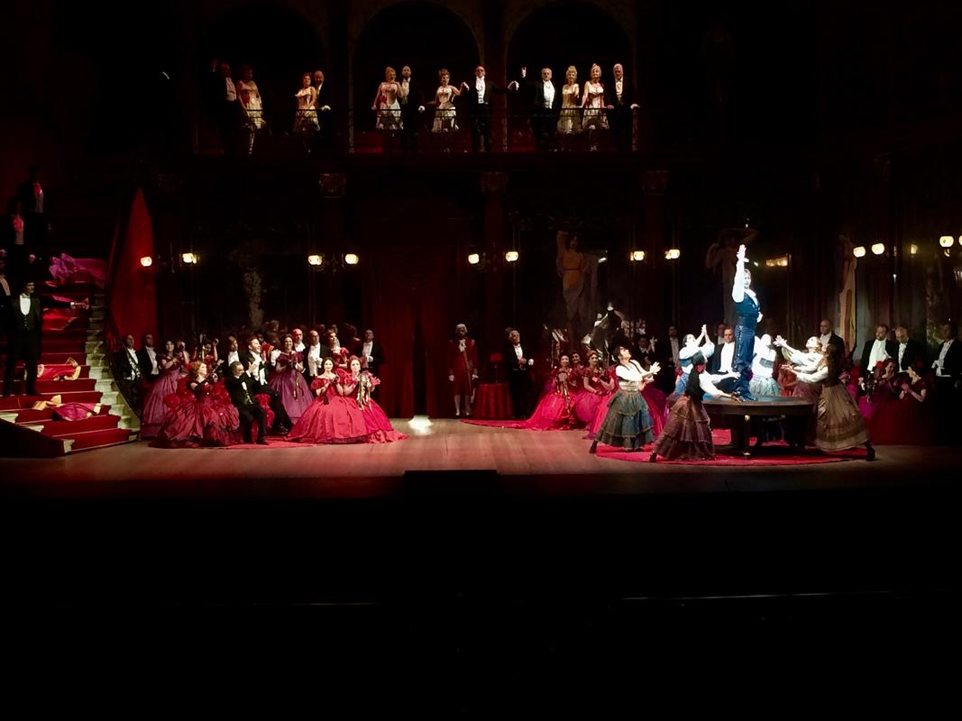 Photograph from La Traviata - lighting design by Rick Fisher