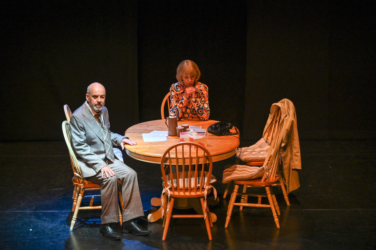 Photograph from Benefactors - lighting design by Chris May