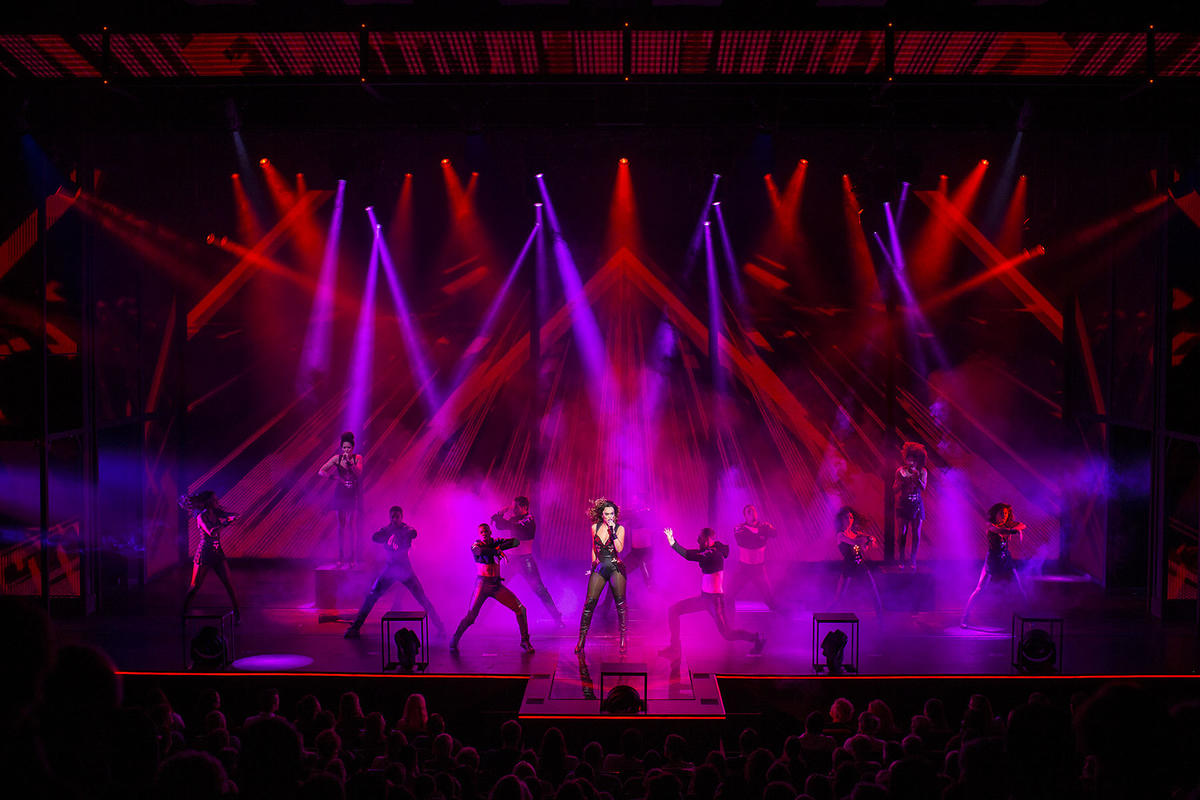 Photograph from The Bodyguard - lighting design by Luc Peumans