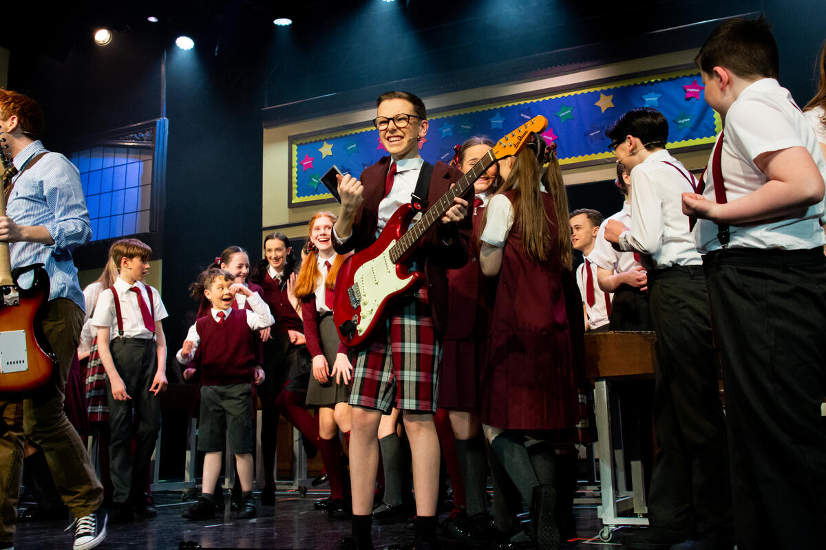 Photograph from School of Rock The Musical - lighting design by mcleand