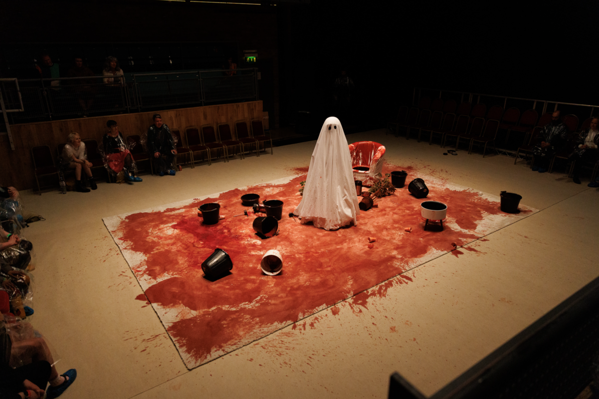 Photograph from Blood Show - lighting design by Joshua Gadsby