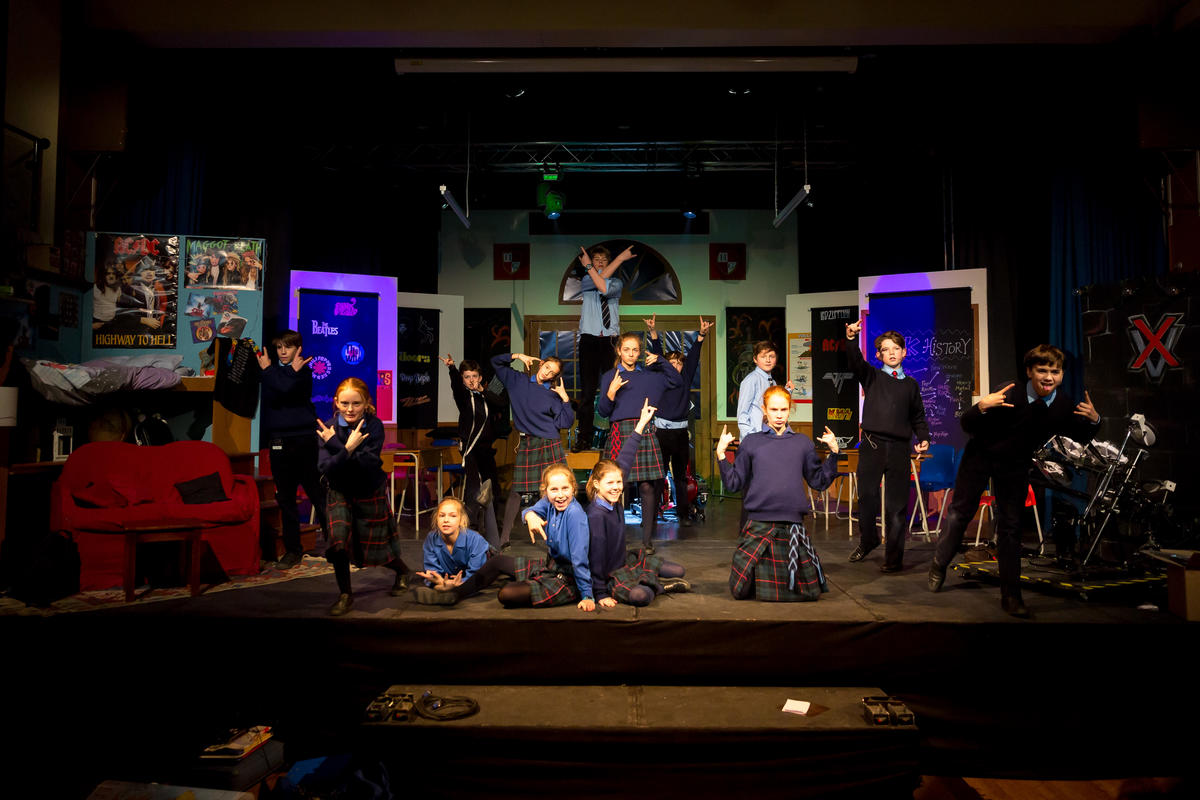 Photograph from School of Rock (Schools Edition) - lighting design by Alex Cann