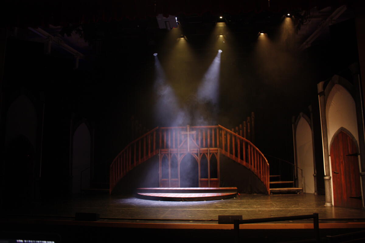 Photograph from Sister Act - lighting design by Josie Ireland
