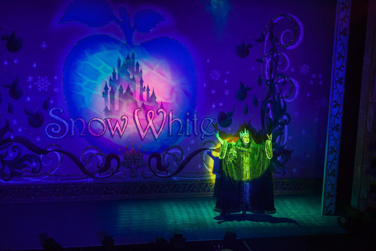 Photograph from Snow White - lighting design by Rachel Cleary