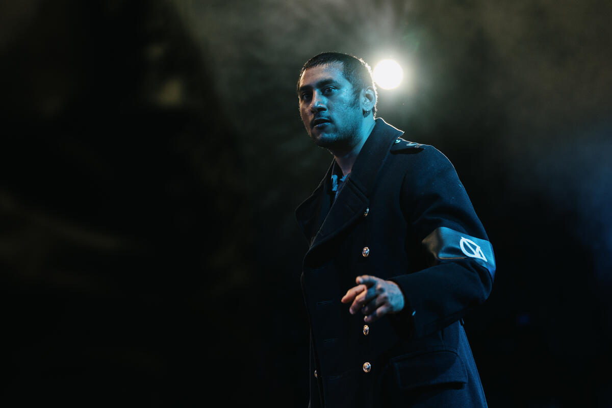 Photograph from Coriolanus/Macbeth - lighting design by mcleand