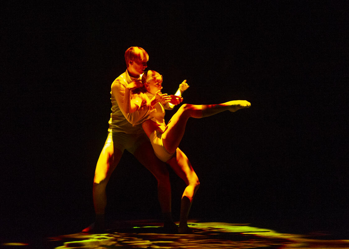 Photograph from Left From Write - lighting design by Ryan Stafford