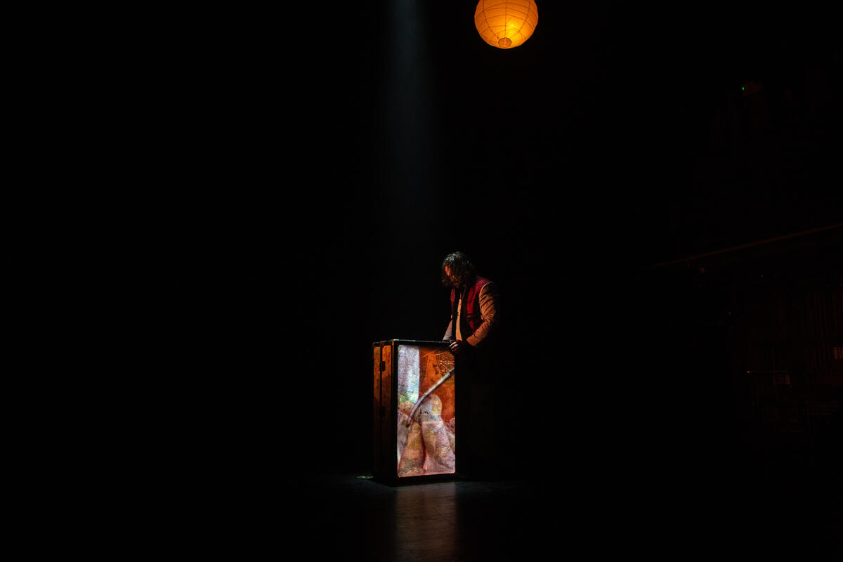 Photograph from Honey Badger - lighting design by alexforey