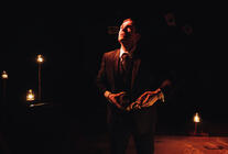 Photograph from Freud's Last Session - lighting design by Clare O’Donoghue