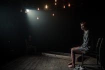 Photograph from Tiny Dynamite - lighting design by Zoe Spurr